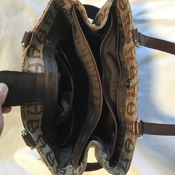 Etienne Aigner Signature Logo Satchel Bag - Picture 5 of 11